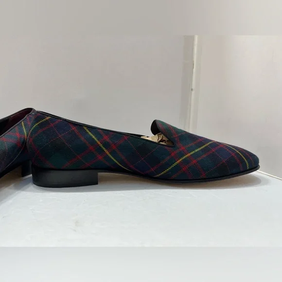Ralph Lauren Purple Label  Collis Tartan plaid Wool Slipper Size 10D - Picture 7 of 13